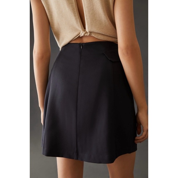 EVA FRANCO NAVY BLUE TAILORED MINI SKIRT SZ 10 NWT - Picture 4 of 9